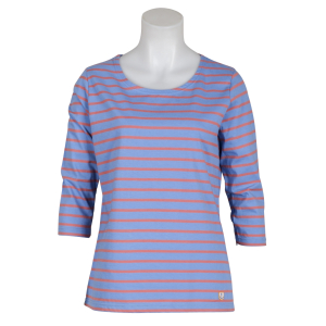 Armorlux - Shirt - geringelt - Mittelblau/Orange 