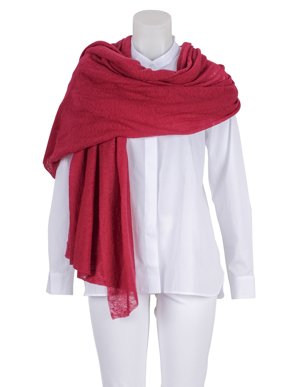 Pin1876 - by Botto Giuseppe - Cashmere-Schal rot