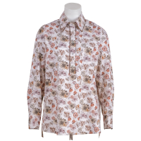 La camicia - Tunika-Bluse  floral gemustert ecru/beige /rost/braun