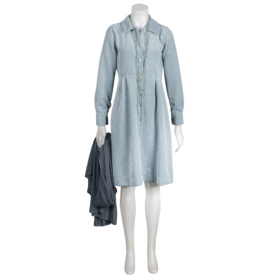 La camicia - Breitcord-Kleid Hellblau-Mint