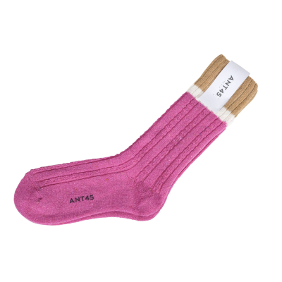 ANT45 - Socken -Budapest- Pink/Cognac