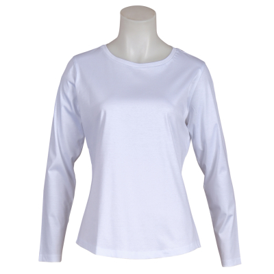Soluzione - Jersey-Shirt - Langarm - Weiß