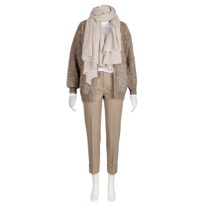 Pin1876 - by Botto Giuseppe - Cashmere Schal  groß sand