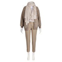Pin1876 - by Botto Giuseppe - Cashmere Schal  groß sand