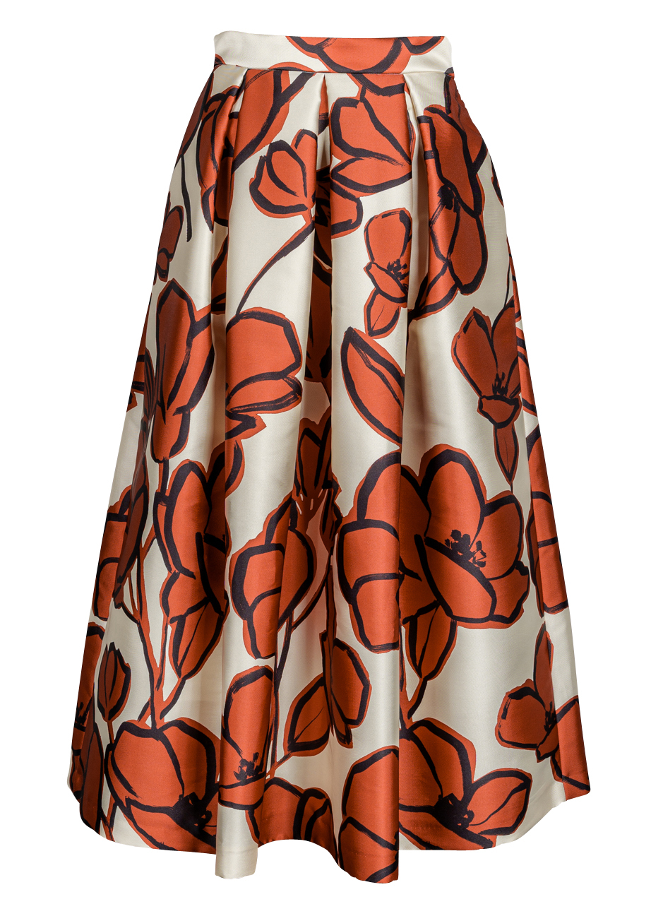 LUNATICA Milano - Rock - floral - Ecru - Rost - Blau...