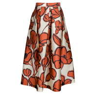 LUNATICA Milano - Rock - floral - Ecru - Rost - Blau dt.38/it.44