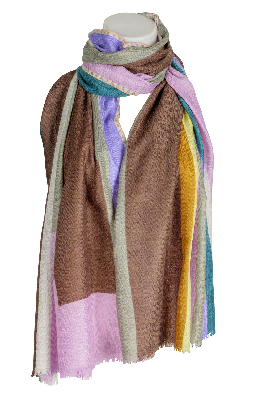 Épice - Woll- Cashmereschal - Multicolor - Braun -...