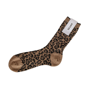ANT45 - Socken - Atene - Gold - Schwarz - Lurex Leo