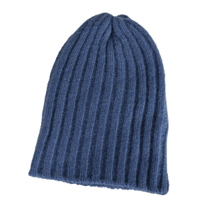 Lu Ren - Mütze - Cashmere - Seide - Jeansblau