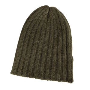 Lu Ren - Mütze - Cashmere - Seide - OlivGrün