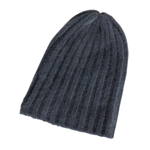 Lu Ren - Mütze - Cashmere - Seide - Grau - Anthrazit