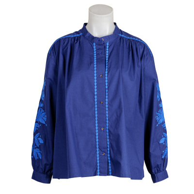 Sacrécoeur - Bluse - Ella - Stickereien - Tintenblau