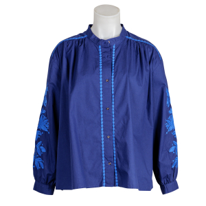 Sacrécoeur - Bluse - Ella - Stickereien - Tintenblau