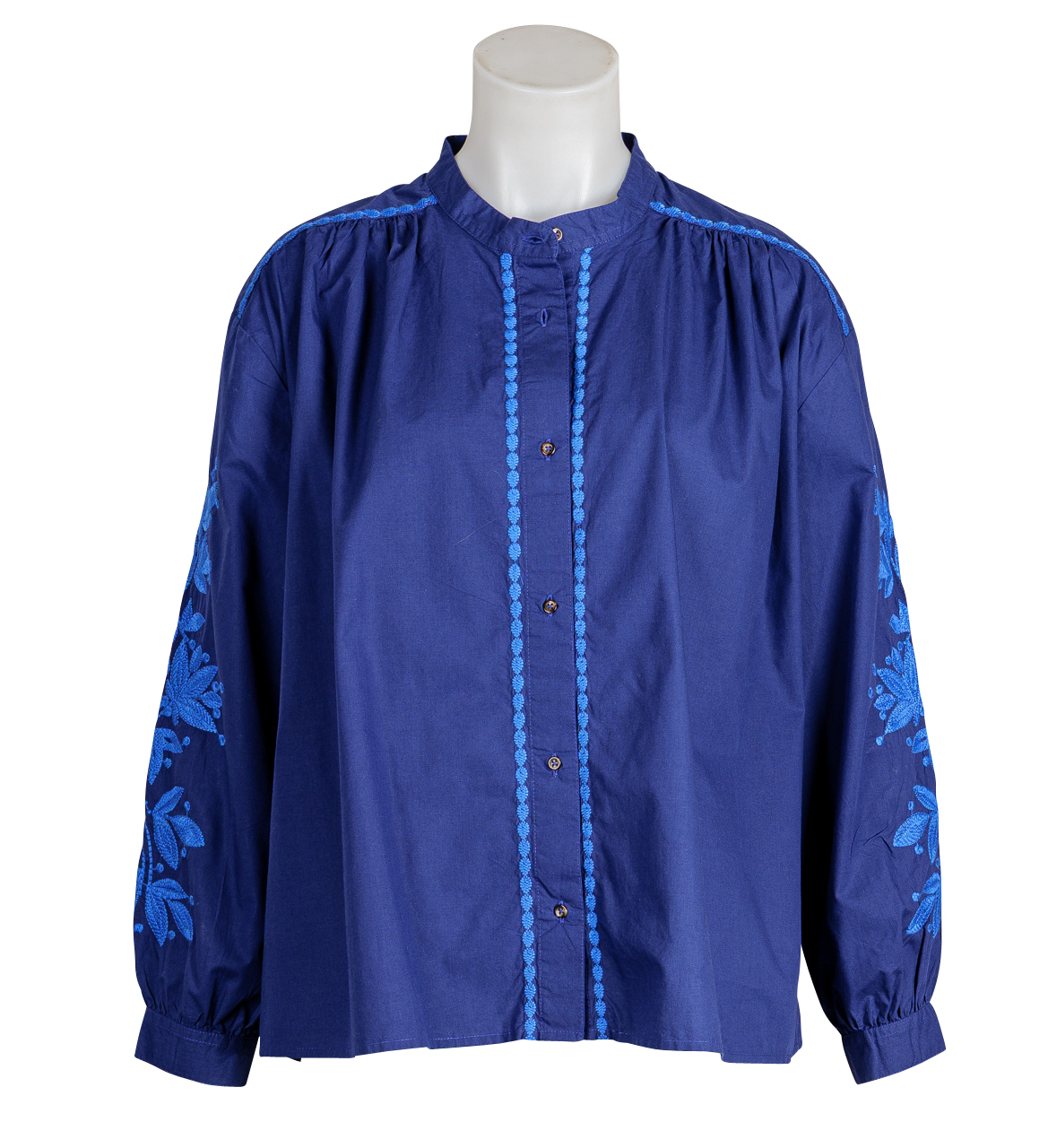Sacrécoeur - Bluse - Ella - Stickereien - Tintenblau