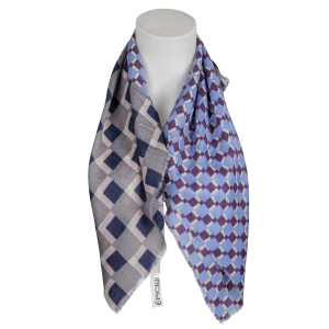 Épice - Cashmere - Woll - Tuch - Blau - Rosé