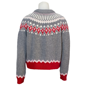 Anna V Berg - Pullover - Laura Fair Isle - Hellgrau