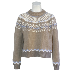 Anna V Berg - Pullover - Laura Fair Isle - Hellbraun