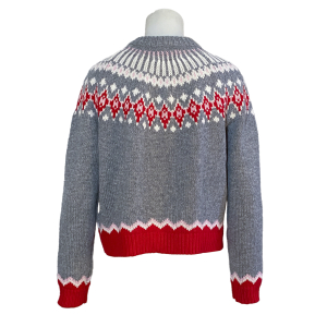 Anna V Berg - Cardigan - Laura Fair Isle - Hellgrau