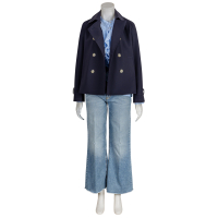 Harris Wharf London - Caban Jacke - doppelreihig - dunkelblau
