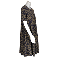 Sassenbach - Kleid -Frauke- Leoprint - khaki - blau