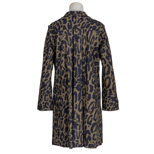 Sassenbach - Kleid -Darcia- Leoprint - khaki - blau