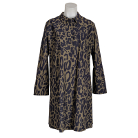 Sassenbach - Kleid -Darcia- Leoprint - khaki - blau