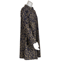 Sassenbach - Kleid -Darcia- Leoprint - khaki - blau
