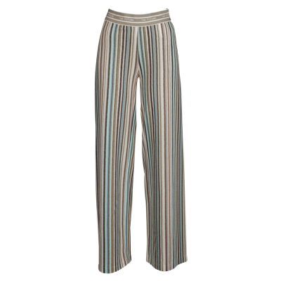 Cambio - Hose - Allison - gestreift - türkis - braun - ecru