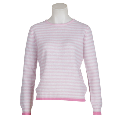 Jumper 1 2 3 4 - Pullover - gestreift - rosé - ecrú