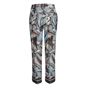 Cambio - Hose - Francoisé cropped - floral - braun - taupe - schwarz