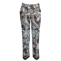 Cambio - Hose - Francoisé cropped - floral - braun - taupe - schwarz