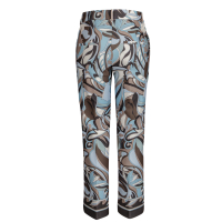 Cambio - Hose - Francoisé cropped - floral - braun - taupe - schwarz