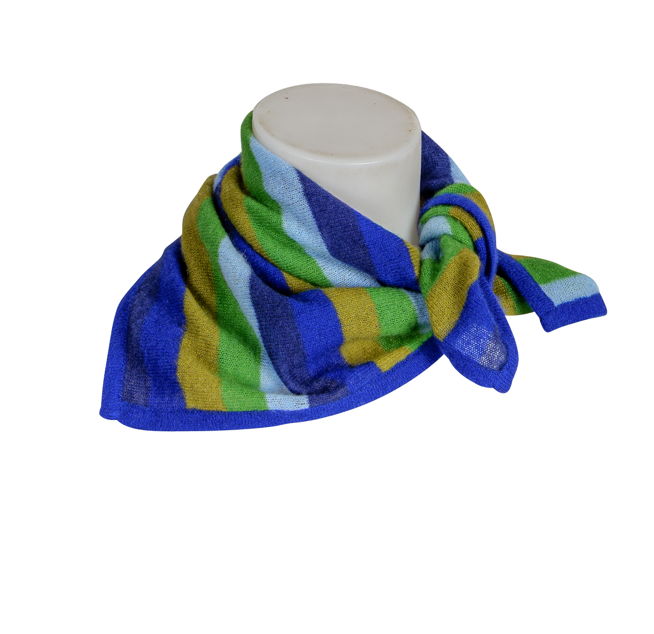 TheHolyGoat Cashmere Tuch - Streifen - blau - grün -...