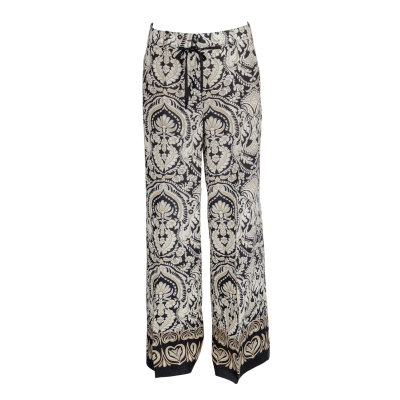 Cambio - Hose - Adrienne - floral - schwarz - ecru