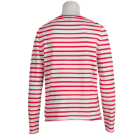 Allude - Pullover - gestreift - weiß - rot