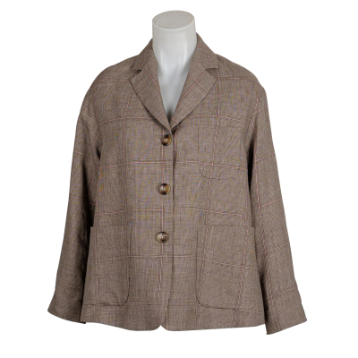 Kiltie - Blazer - Petra - Glencheck - beige - braun - rosa