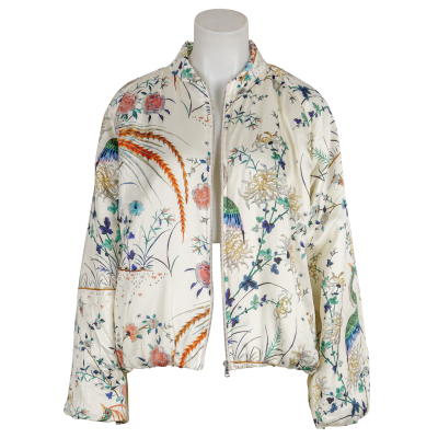 Amaya Amsterdam - Blouson - Jacke - Faith - floral - ecru - grün - blau L