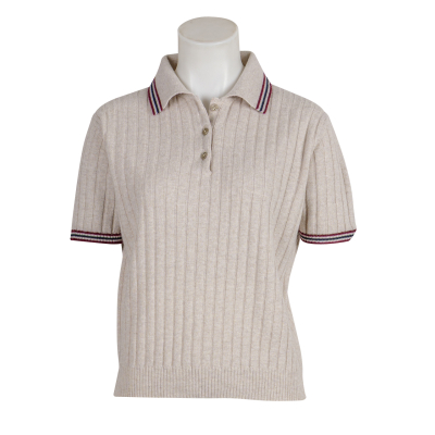 Anna V Berg - Pullover - Lea - Polokragen - beige - melange