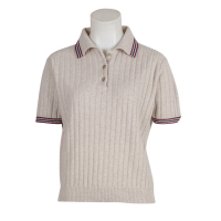 Anna V Berg - Pullover - Lea - Polokragen - beige - melange