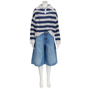Cambio - Jeans - Bermuda - Palazzo - mittelblau 42