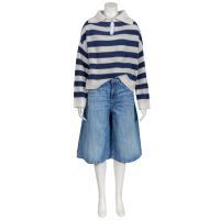 Cambio - Jeans - Bermuda - Palazzo - mittelblau 42