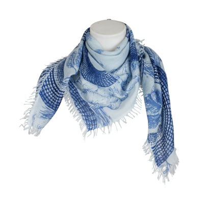friendly hunting - Cashmere - Tuch - Garden Eden - hellblau - dunkelblau