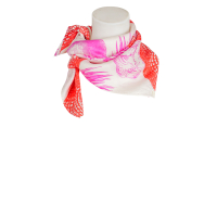 friendly hunting - Seiden - Tuch - Garden Eden - ecru - pink - rot