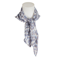 friendly hunting - Seiden - Tuch - Leoprint - blau - grau - ecru