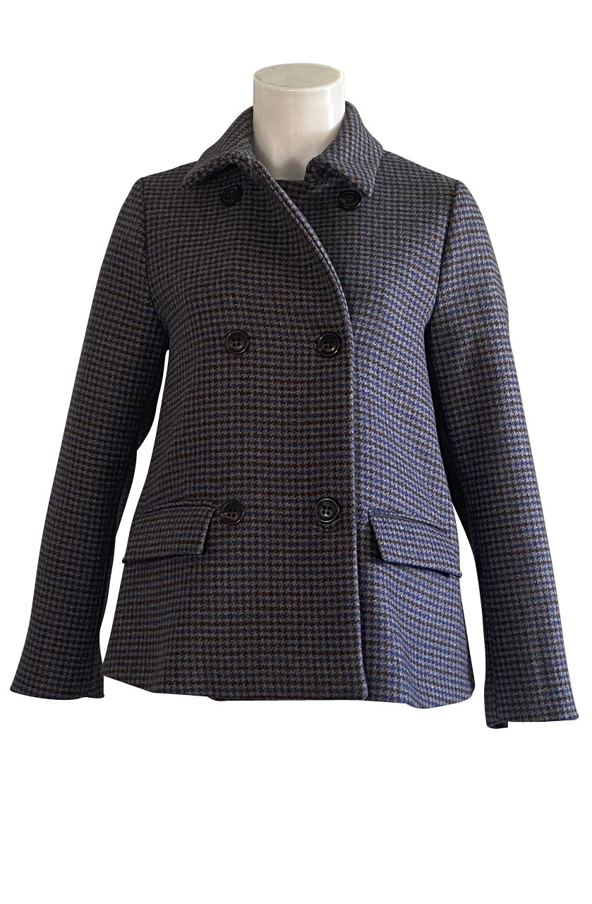 Kiltie Jacke "Club" - Hahnentritt grau blau braun