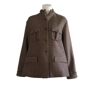 Kiltie Jacke "Angel" - Hahnentritt braun schwarz beige