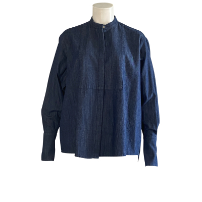 Kiltie Jeans Bluse "Daria" - dunkelblau