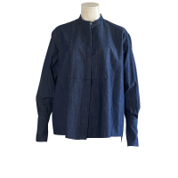 Kiltie Jeans Bluse "Daria" - dunkelblau