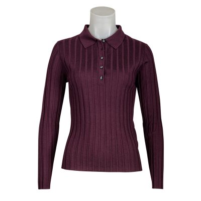 Allude Pullover Polo - bordeaux
