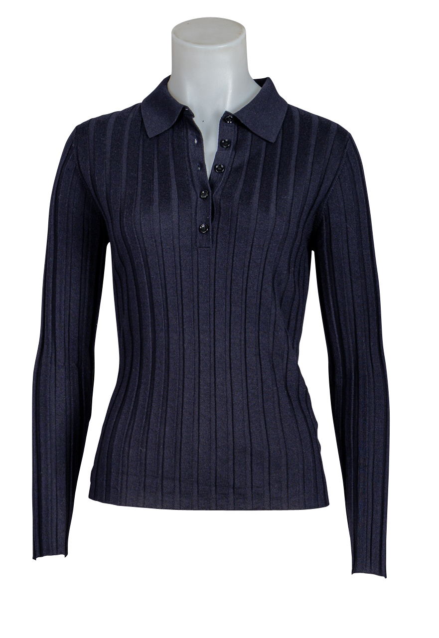 Allude Pullover Polo - dunkelblau